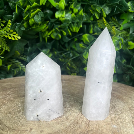 Quartz With Tourmaline Towers