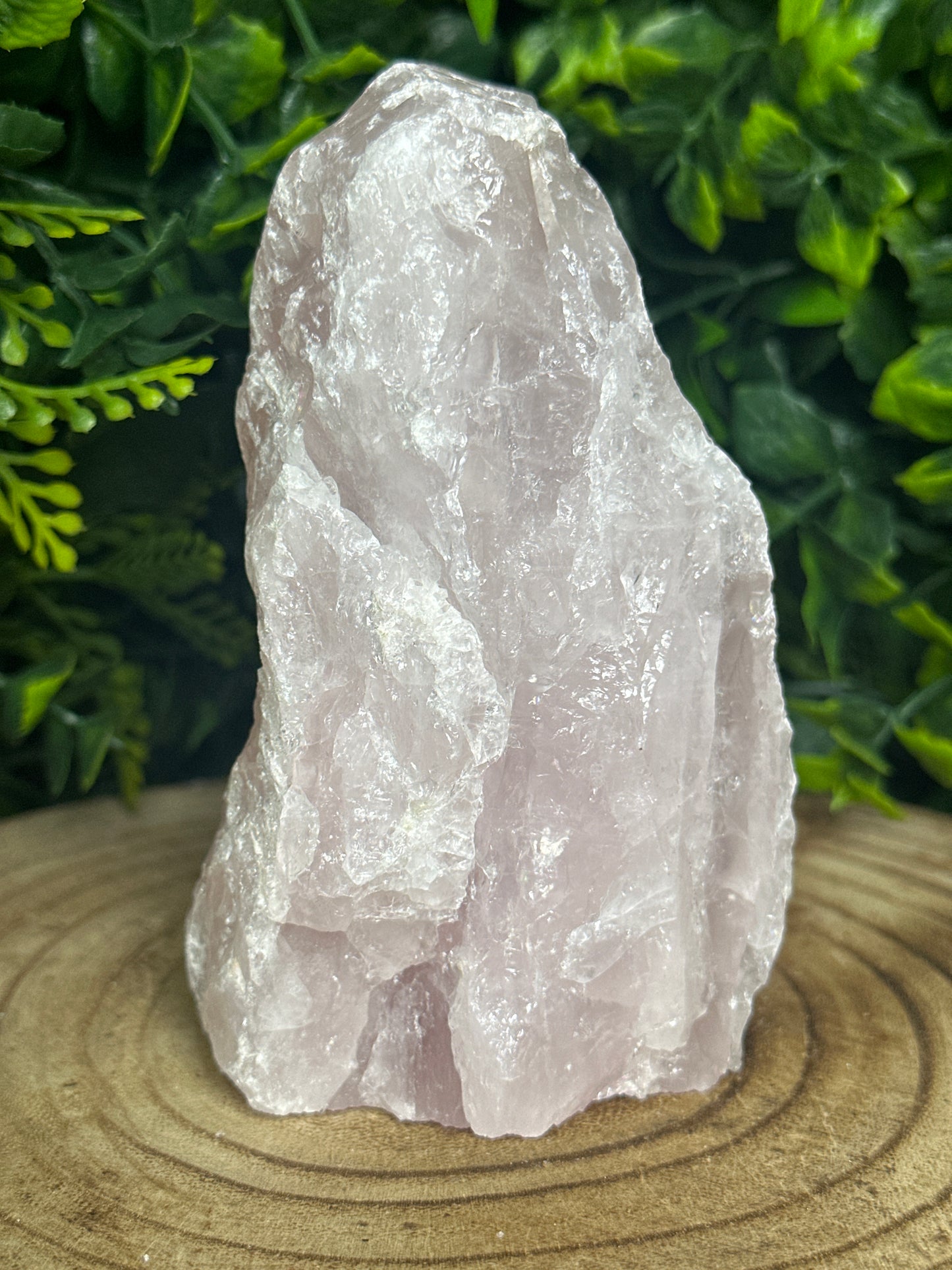 Rose Quartz Raw Cut Base